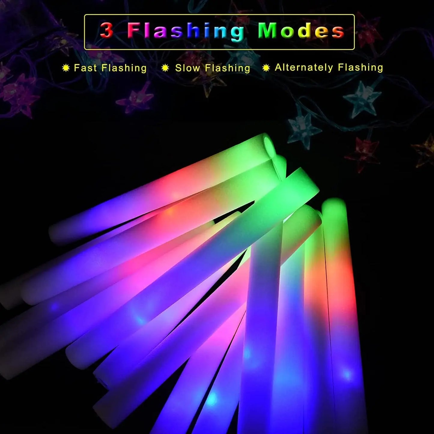 30Pcs Foam Glow Sticks